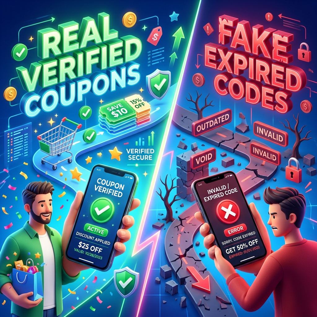 Comparison of Real Verified Coupons vs Fake Codes